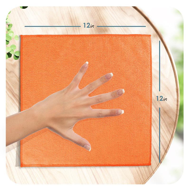 Microfiber Cleaning Cloths, Orange