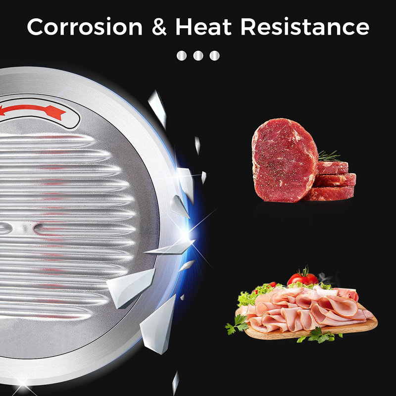 Homhougo Stainless Steel Electric Meat Slicer