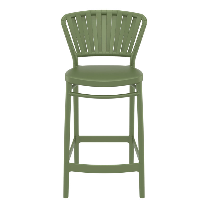 Tabouret de bar d'extérieur Newport, 25.6", Vert olive