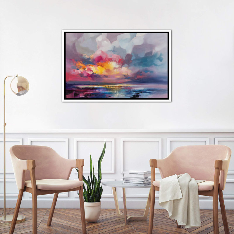 « deplacement » par scott naismith-reproduction d’art, Toile blanche encadrée, H 26 po x l 40 po x 1,5 po