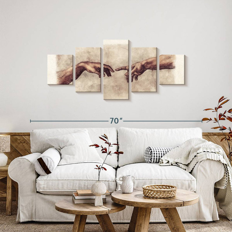 Angels Touching Fingers, 24" H x 55" W