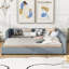 Lit plateforme tapissier grand et simple TG-112584429
