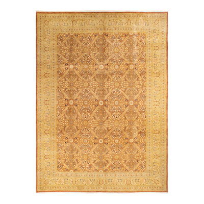 Tapis unique en laine noué à la main 10 pi 2 po x 13 pi 10 po Keenan