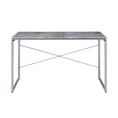 Faux Concrete Top Rectangular Writing Desk