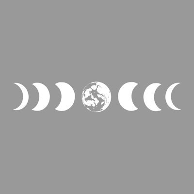 Décalcomanie murale phases de lune