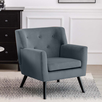 George Oliver Hellan Velvet Armchair & Reviews | Wayfair