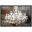 «Glam Crystal Chandelier Silhouette» sur toile de fond abstraite, reproduction d'art sur toile-1440854328-1440854273-1440854275