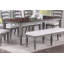 Beautiful Kitchen Contemporary 8Pc Dining Set Dining Table W Leaf 6X Side Chairs Bench Ladder Back Design