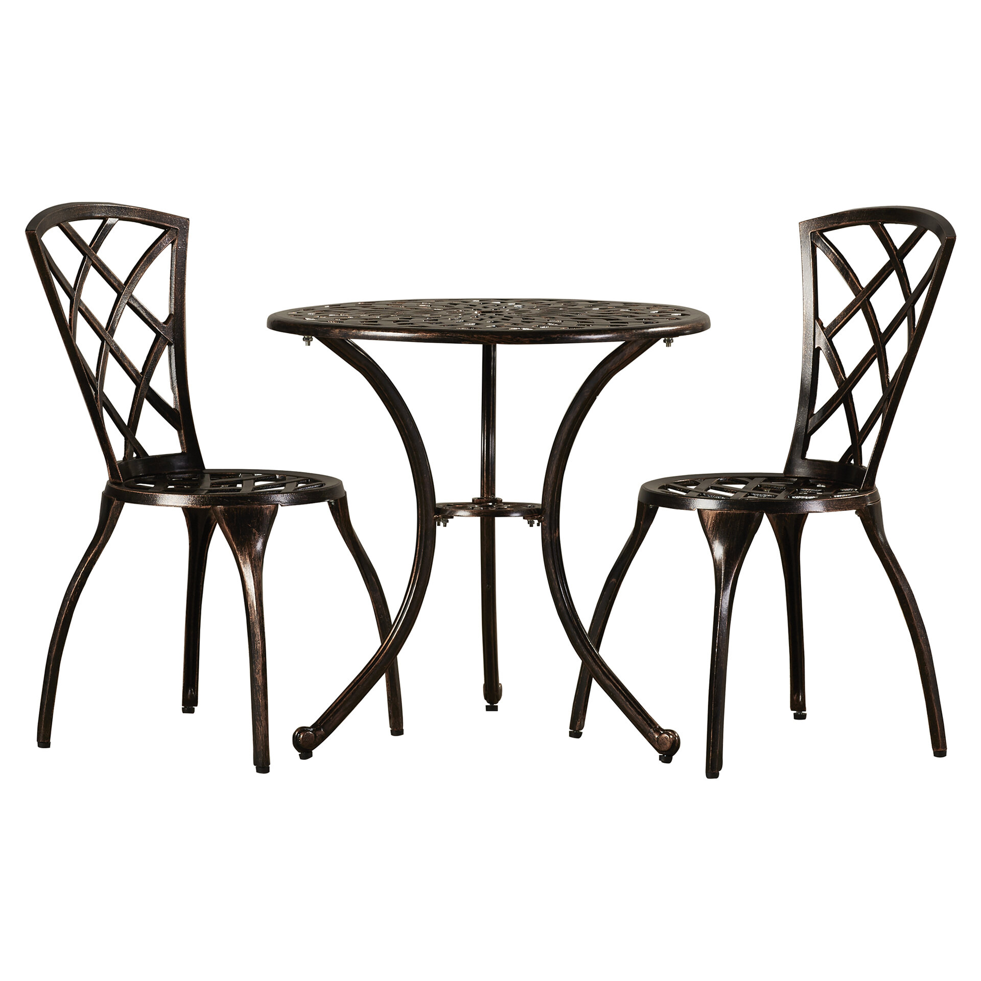 Charlton Home® 2 - Person Round Outdoor Dining Set & Reviews | Wayfair