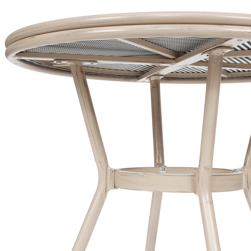Ensemble bistro commercial avec table et deux chaises Rylan, Noir / blanc