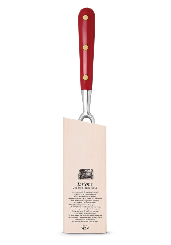 Intero 2 - Piece Stainless Steel Knife Block Set, Red