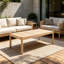 Table basse d'extérieur en bois d'acacia-277070553