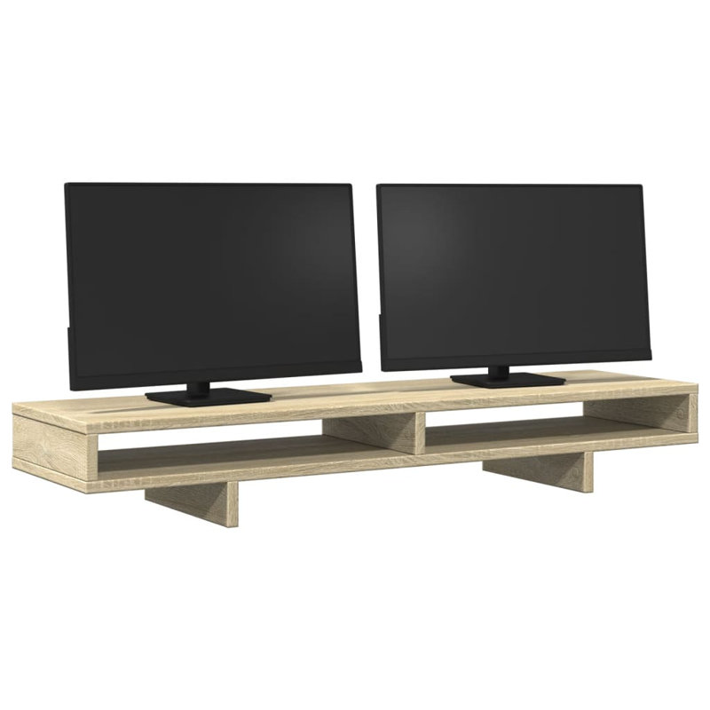 Balzarotti Manufactured Wood Monitor Stand, 15cm H x 100cm W x 27cm D, Sonoma Oak