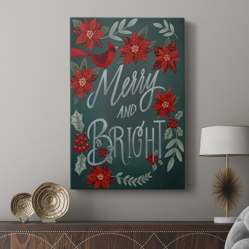 Fleurs rouges de Noël I - galerie Cavas sur mesure, H 36 po x l 24 po