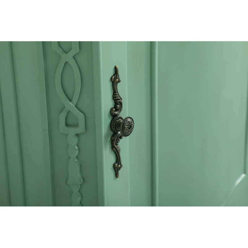 Ensemble de meuble-lavabo simple 21 po Lunette, Menthe rétro, Blanc Ivoire
