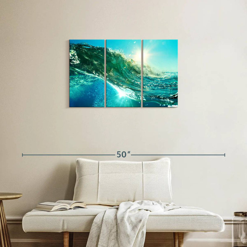 Gillard Sunlit Ocean Wave, 20" H x 33" W