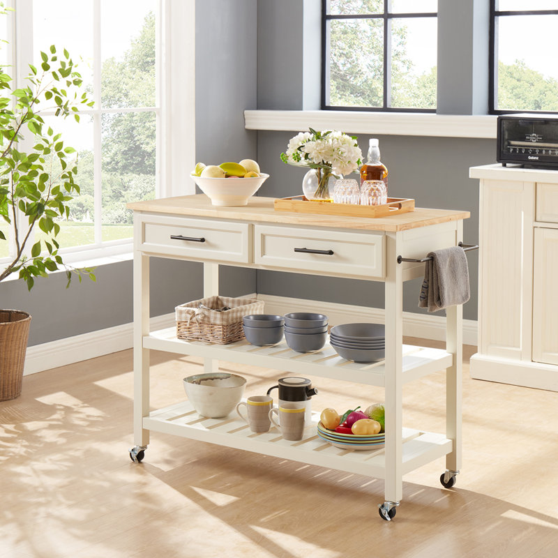 Murin 42 " W Kitchen Cart, White