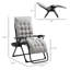 Chaise Zero Gravity, chaise longue pliante inclinable avec coussin rembourré, plateau latéral pour l'intérieur et l'extérieur, supporte jusqu'à 264 lb, gris-130168567