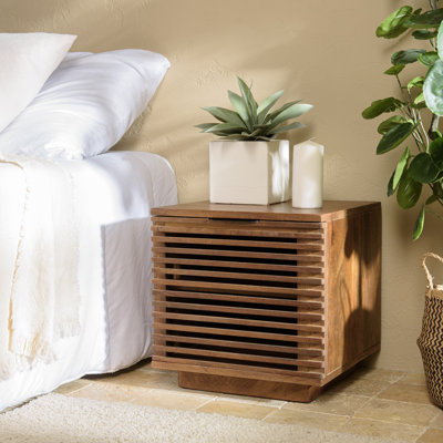 Brinlee 40cm W Solid Wood Bedside Table