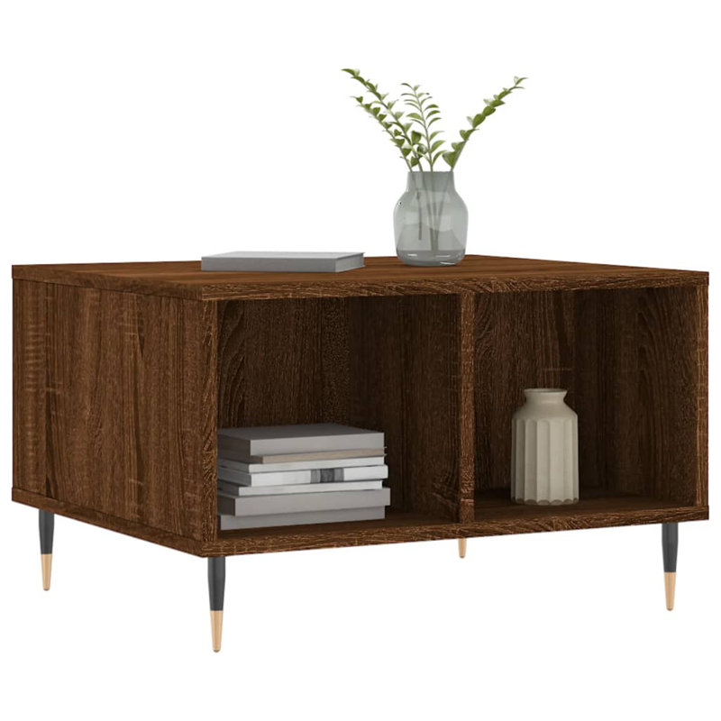 Miria Coffee Table with Storage, Brown Oak