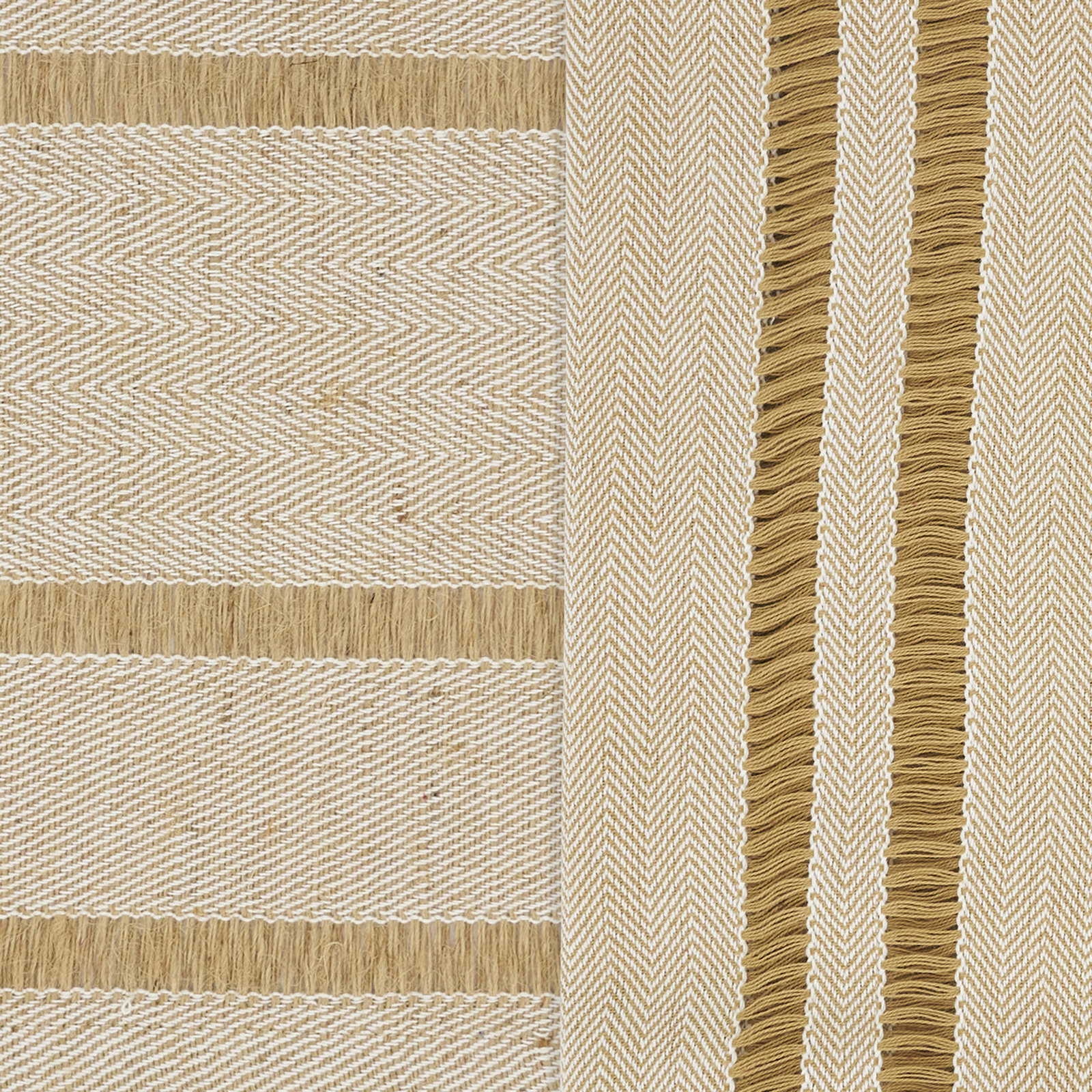 Classic Stripe Placemat and Napkin Set, Brown