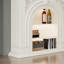 Foyer électrique en bois massif beige-1367736675