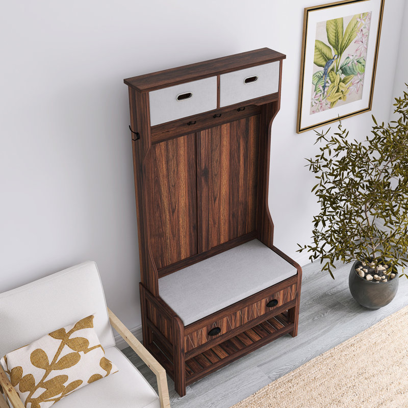 Hall Tree With 3-In-1 Design, Brown