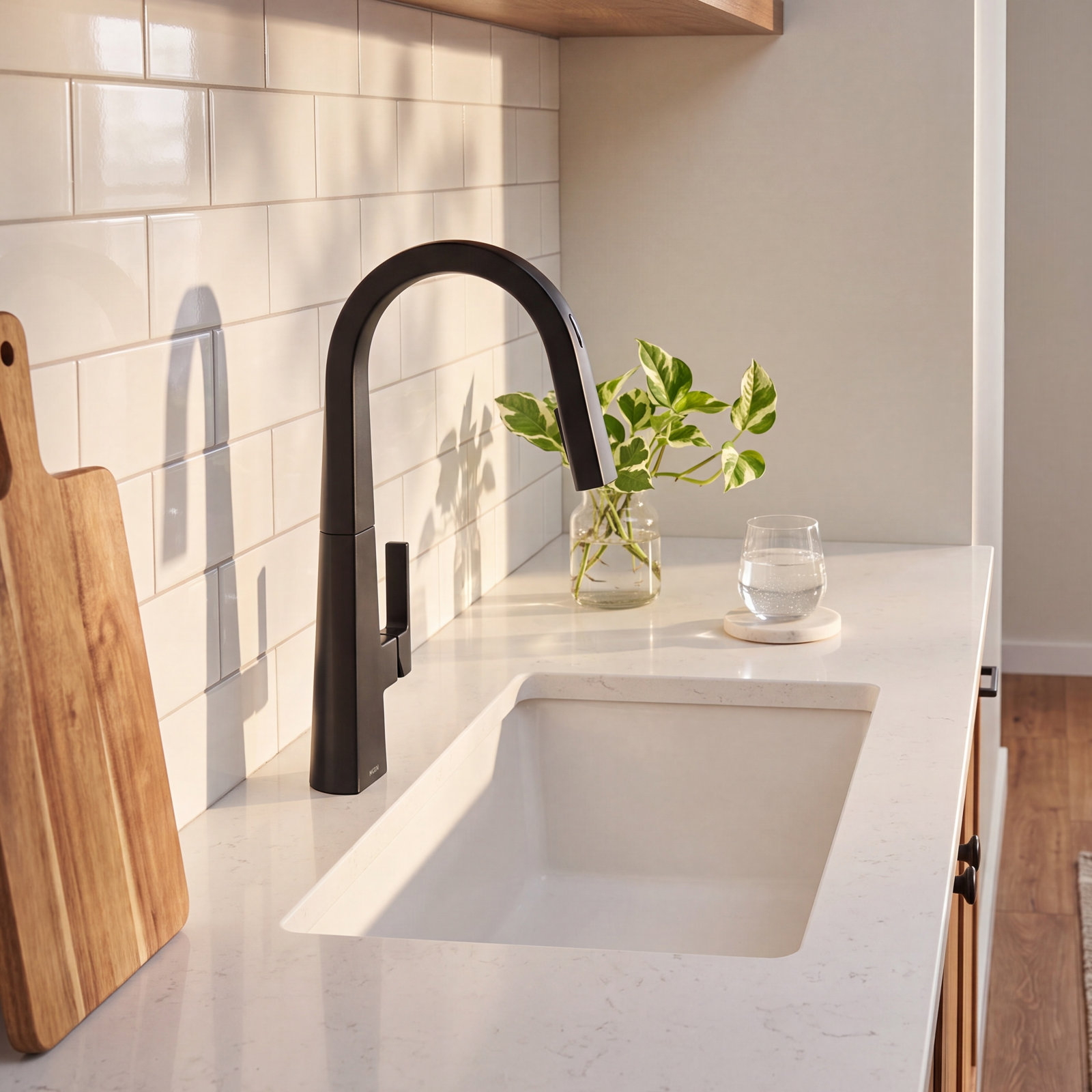 Moen Nio Smart Touchless Pull-Down Faucet, Matte Black