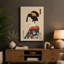 Woman in Profile Japandi - Wrapped Canvas-1293178242-1293178240