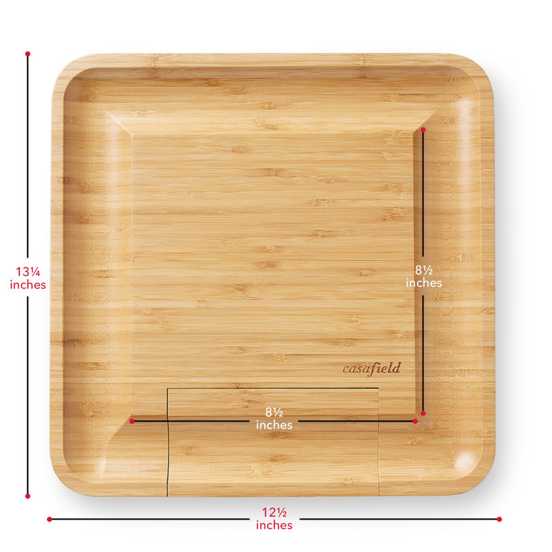 Ensemble-cadeau de planche à fromage en bambou et couteau Casafield