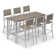 Travira 6 - Person Metal Patio Dining Set with Rectangular Table
