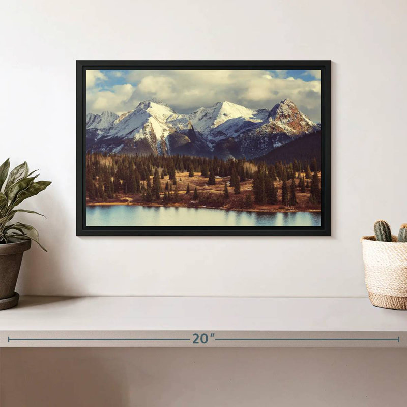 Montagnes Rocheuses du Colorado, Cadre flottant noir, 13 po x 9 po