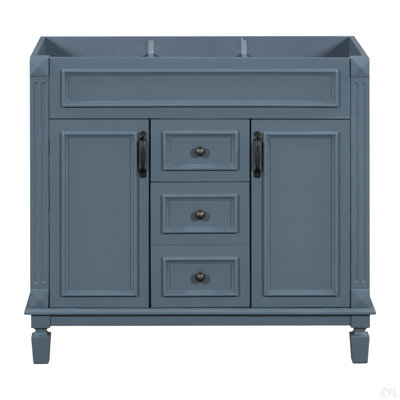 36'' Bathroom Vanity Without Top Sink, Cabinet Only, Modern Bathroom Storage Cabinet With 2 Soft Closing Doors And 2 Drawers