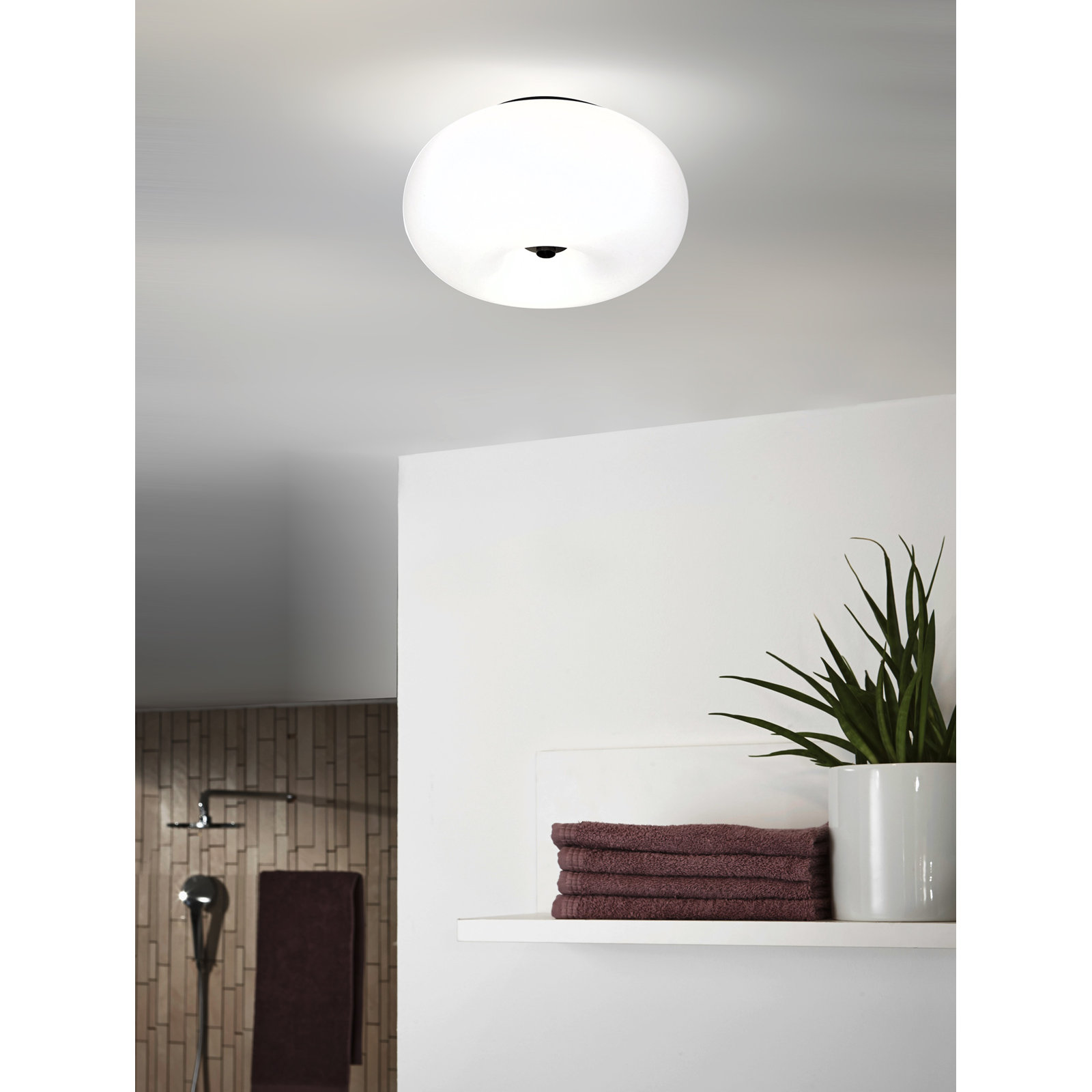 Bedina 2 Light Glass Semi Flush Mount, 8.06" H x 14.69" W x 14.69" D