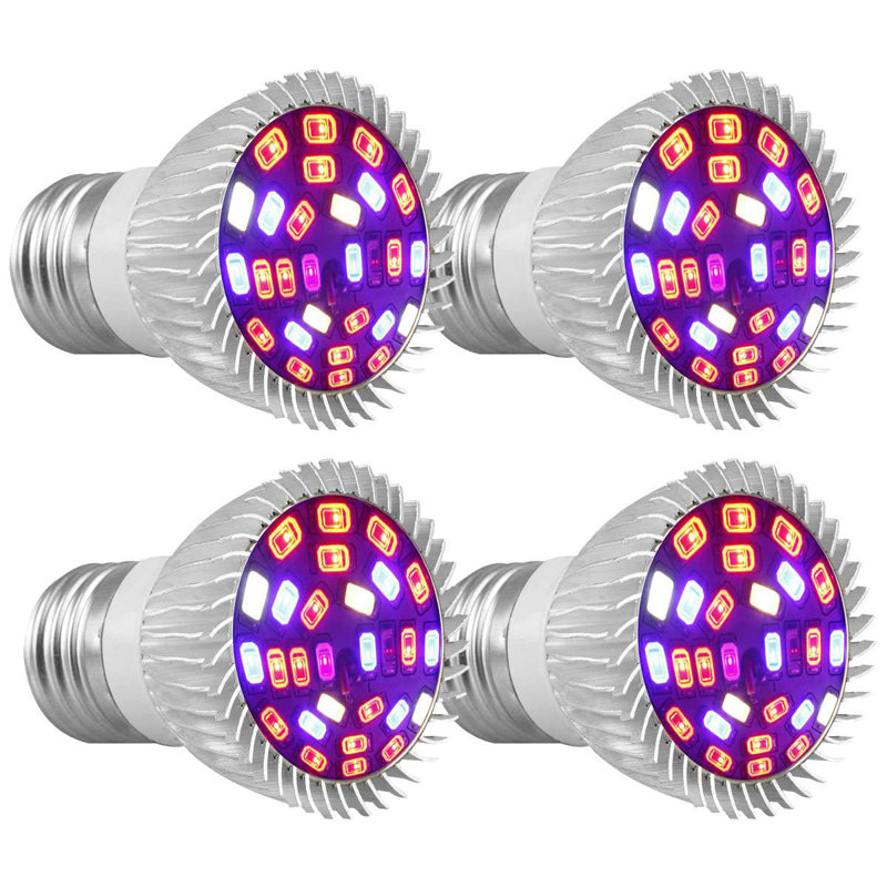 Grow Light Bulbs Full Spectrum Plant Growing Lamp E27 Base