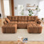 Ensemble de canapé 3 places avec repose-pieds et coussins décoratifs-819591610
