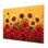 Tournesols dans le champ de coquelicots II - reproduction d'art traditionnelle en métal, décoration murale en métal tournesols