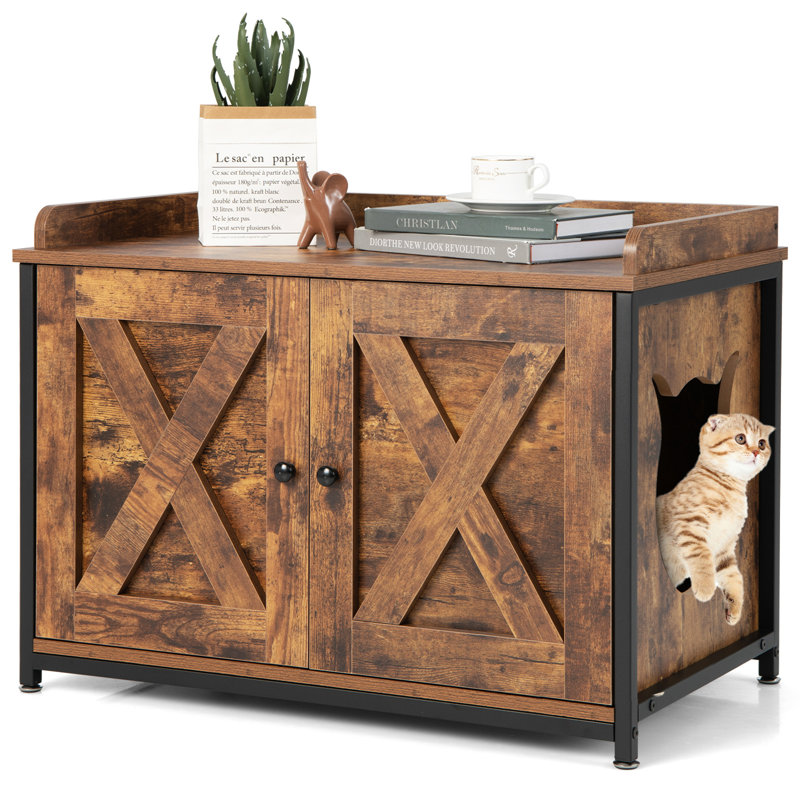 Arsdale Metal Enclosed Litter Box Enclosure
