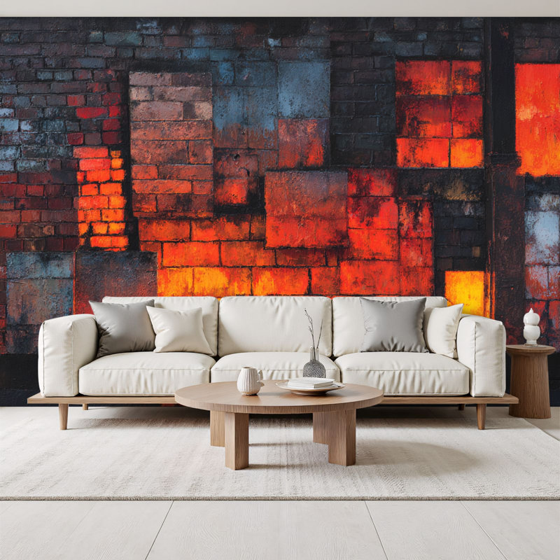 Papier peint brique adhésif mural Mystical Brick, L 144 po x l 100 po