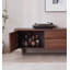 Armoire latérale simple en bois massif de style Mid-Century avec quatre tiroirs de rangement grande capacité