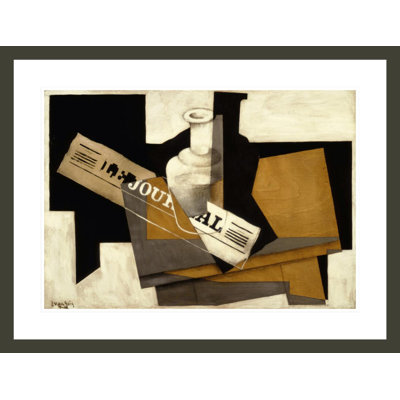 Le journal par Juan Gris - estampe numérique encadrée