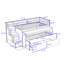Lit mezzanine avec bureau, lit gigogne et 2 tiroirs de rangement-130911741-130911742