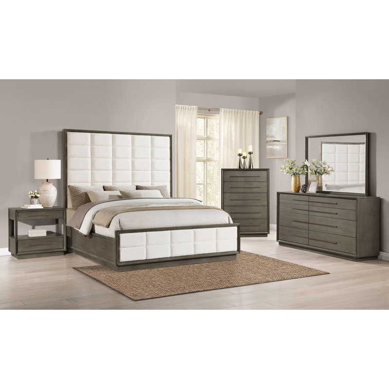 Durango 2-Drawer Nightstand Bedside Table Washed Oak, Brown