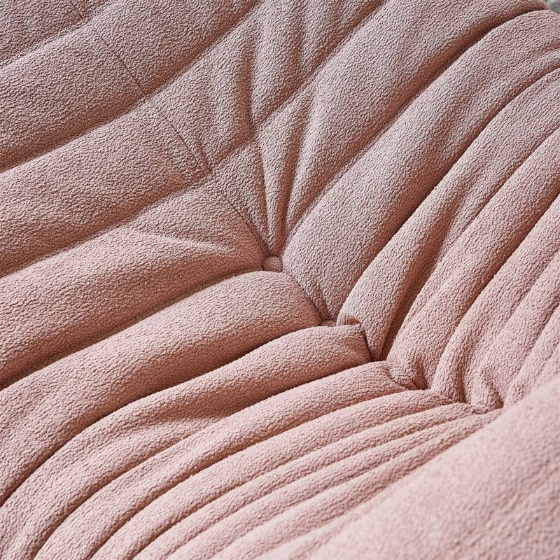 Méridienne confortable sans accoudoirs avec rembourrage en mousse pour différentes pièces, Ourson rose