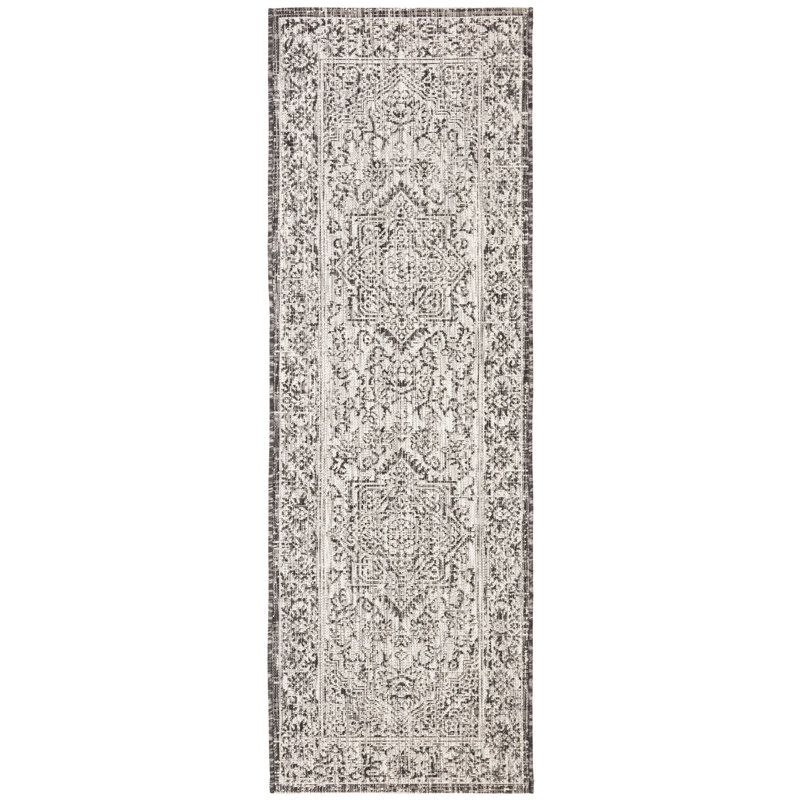 Tapis oriental intérieur / extérieur Herefordshire Performance, Tapis de couloir 2 pi 3 po x 8 pi