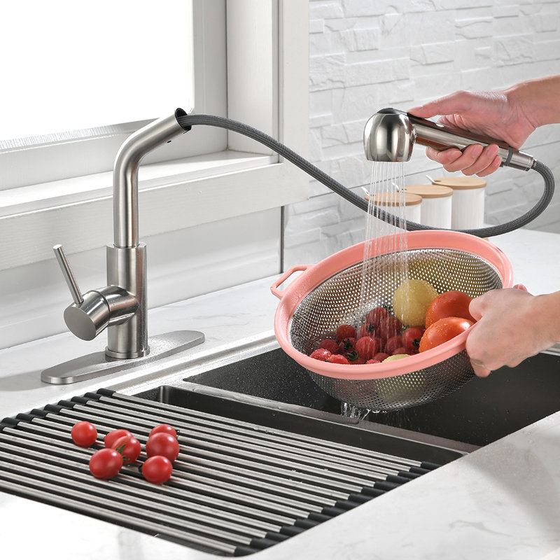 FB WERFY Pull Out Kitchen Faucet,  Brushed Nickel