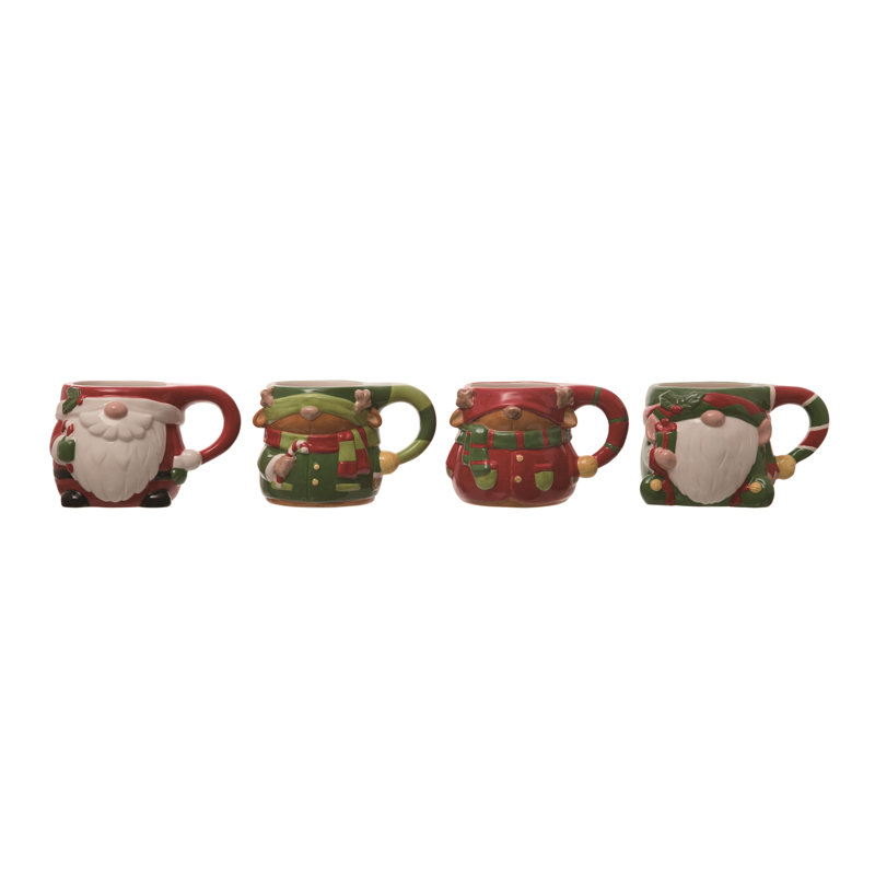 Ensemble de 4 tasses de Noël en céramique