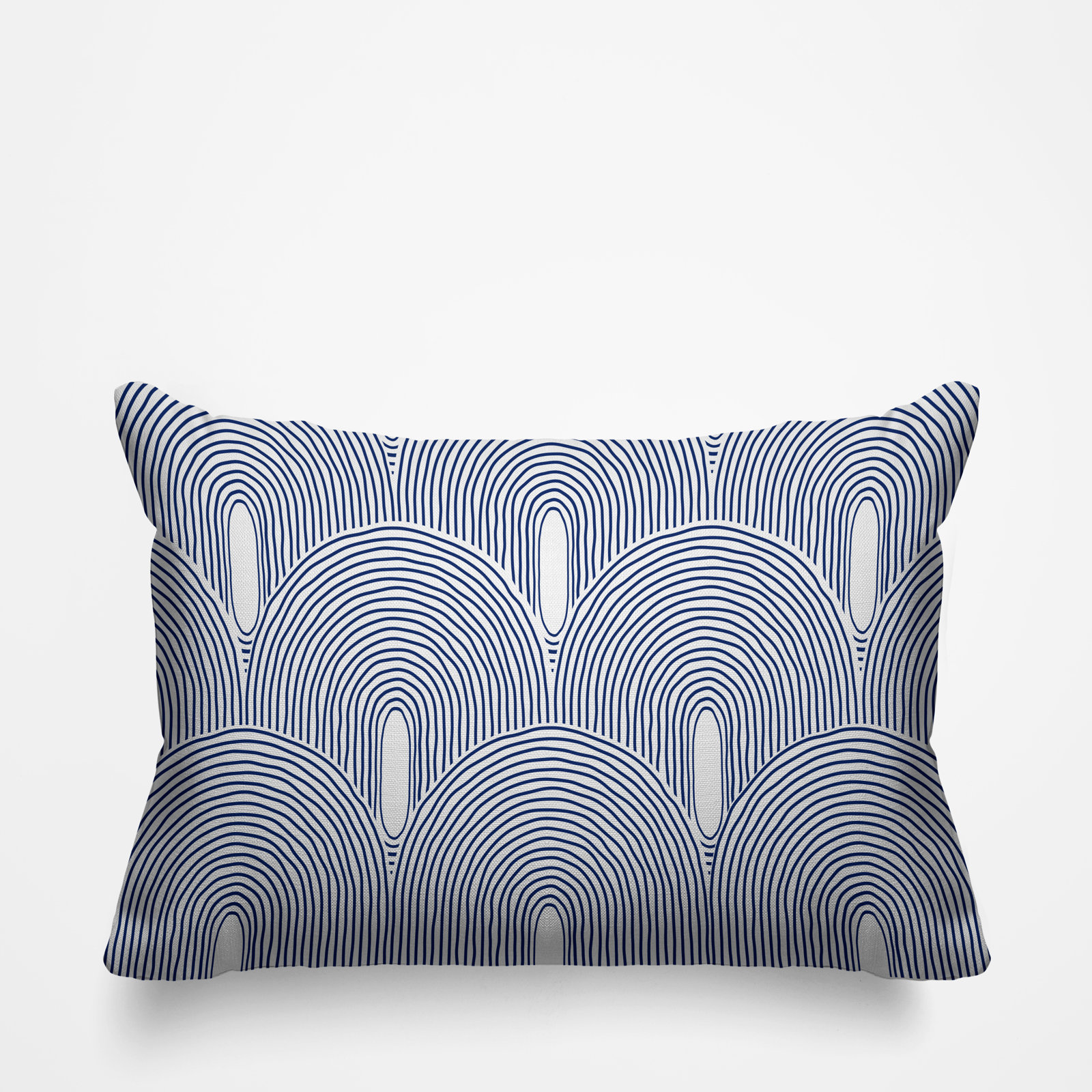 Limpo Starburst Indoor/Outdoor Throw Pillow, Navy Blue, Rectangular, 18"H x 25"W