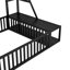 Lit de jeu en métal avec clôture, bureau et rangement pour aire de jeux, noir, taille double