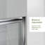 Porte de douche en verre durable avec poignée en acier inoxydable et barre de support, conception coulissante pour douche à l'italienne-116788209